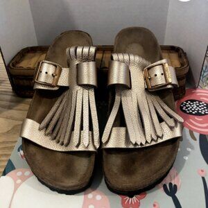 Birkenstock Papillo Maddie Fringe Papillio Metallic Rose 37 Narrow